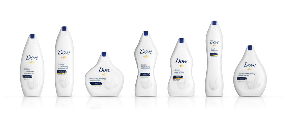 Новые бутылки для мытья тела Doves предназначены для имитации формы тела: странно?